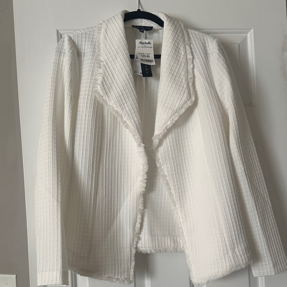 Cream Colored Textured Women's Blazer